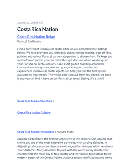 Costa Rica Nation