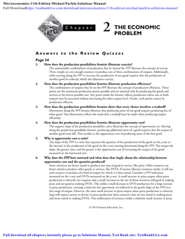 Microeconomics 11Th Edition Michael Parkin Solutions Manual
