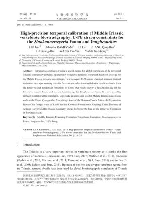 High-Precision Temporal Calibration of Middle Triassic Vertebrate