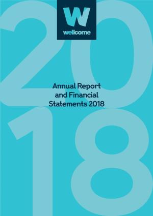 Wellcome Trust Annual Report and Financial Statements 2018 Is © the Wellcome Trust and Is Licensed Under Creative Commons Attribution 2.0 UK