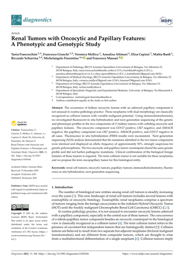 Renal Tumors with Oncocytic and Papillary Features: a Phenotypic and Genotypic Study