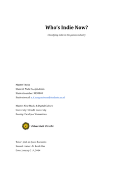 Who's Indie Now?