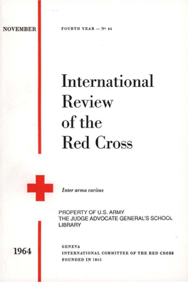 International Review of the Red Cross, November 1964, Fourth Year