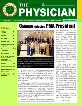 Calimaginducted PMA President