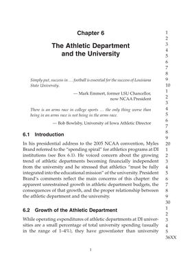 The Athletic Department and the University