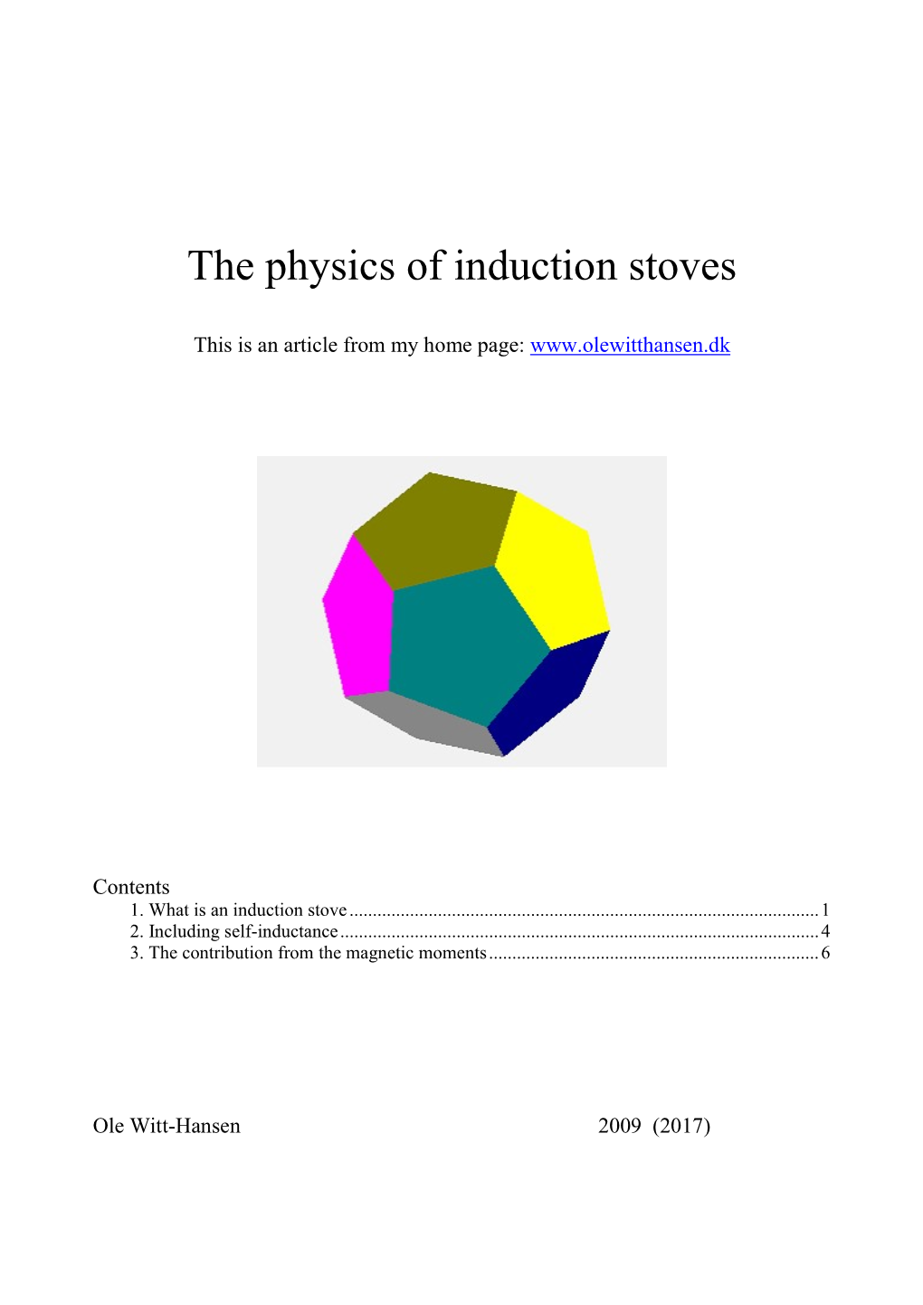 The Physics of Induction Stoves