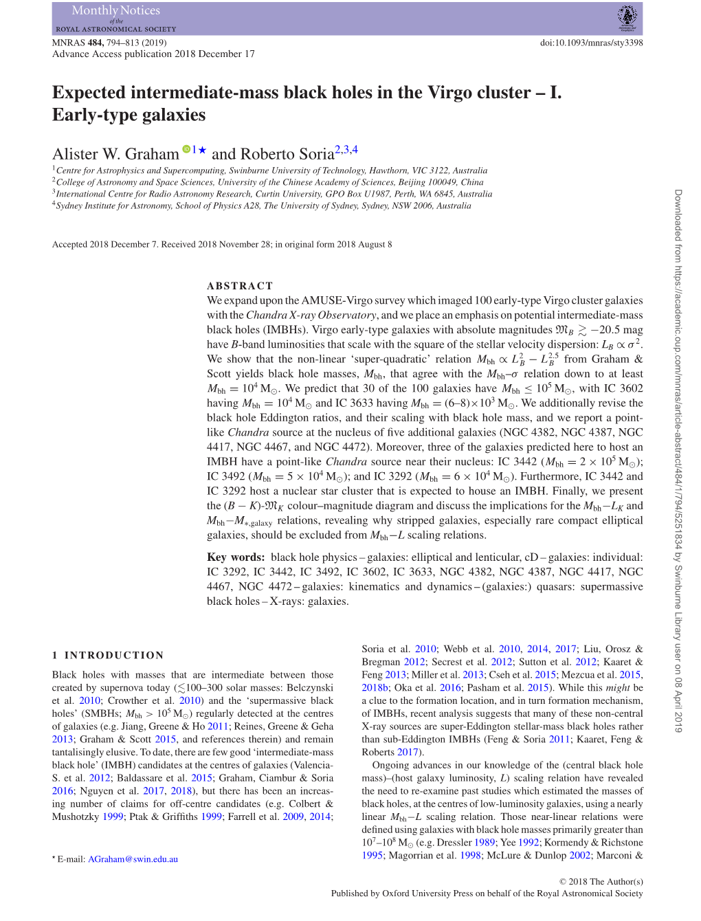 Expected Intermediate-Mass Black Holes in the Virgo Cluster – I