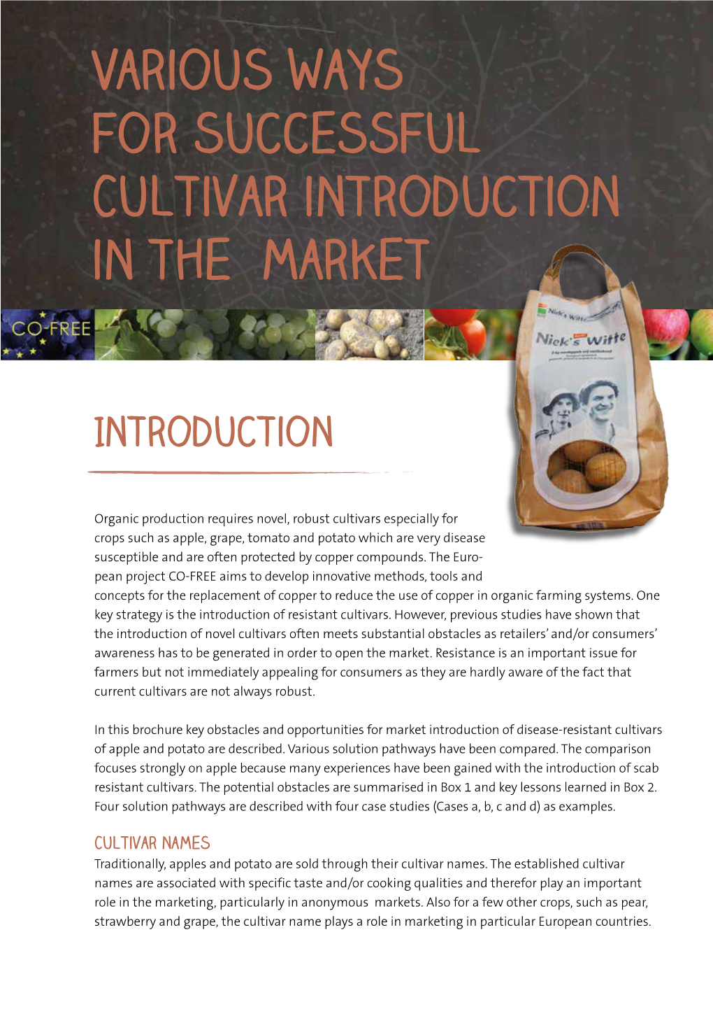 Various Ways for Successful Cultivar Introduction in the Market