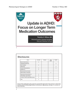 Update in ADHD: Focus on Longer Term Medication Outcomes