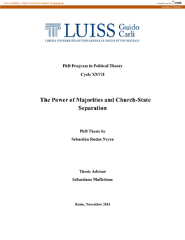 The Power of Majorities and Church-State Separation