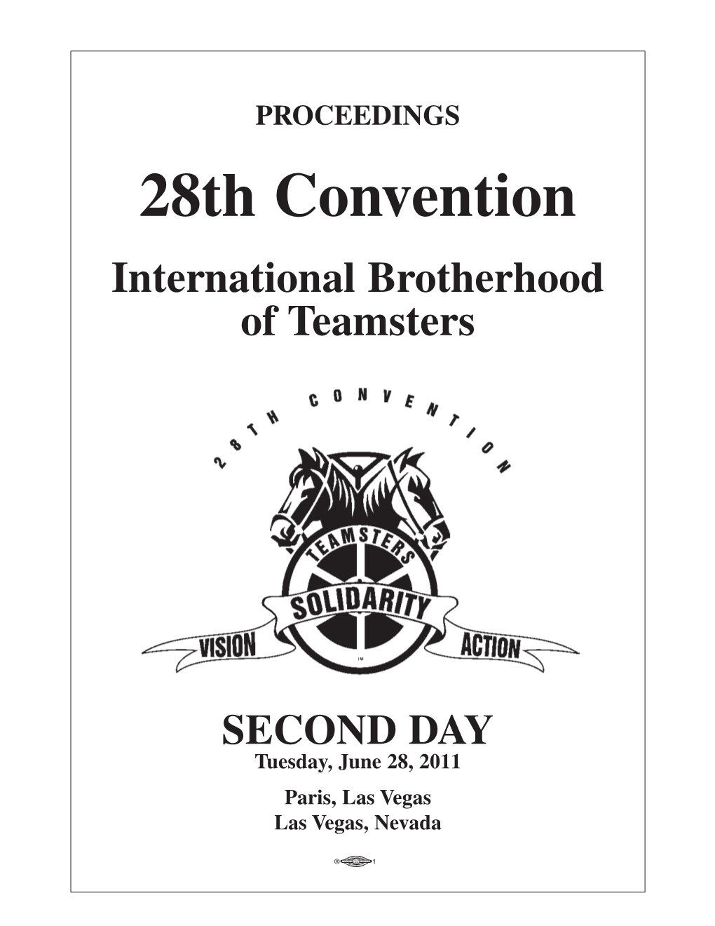 28Th Convention International Brotherhood of Teamsters