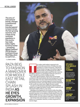 Raza Beig, Plans to Cash in On