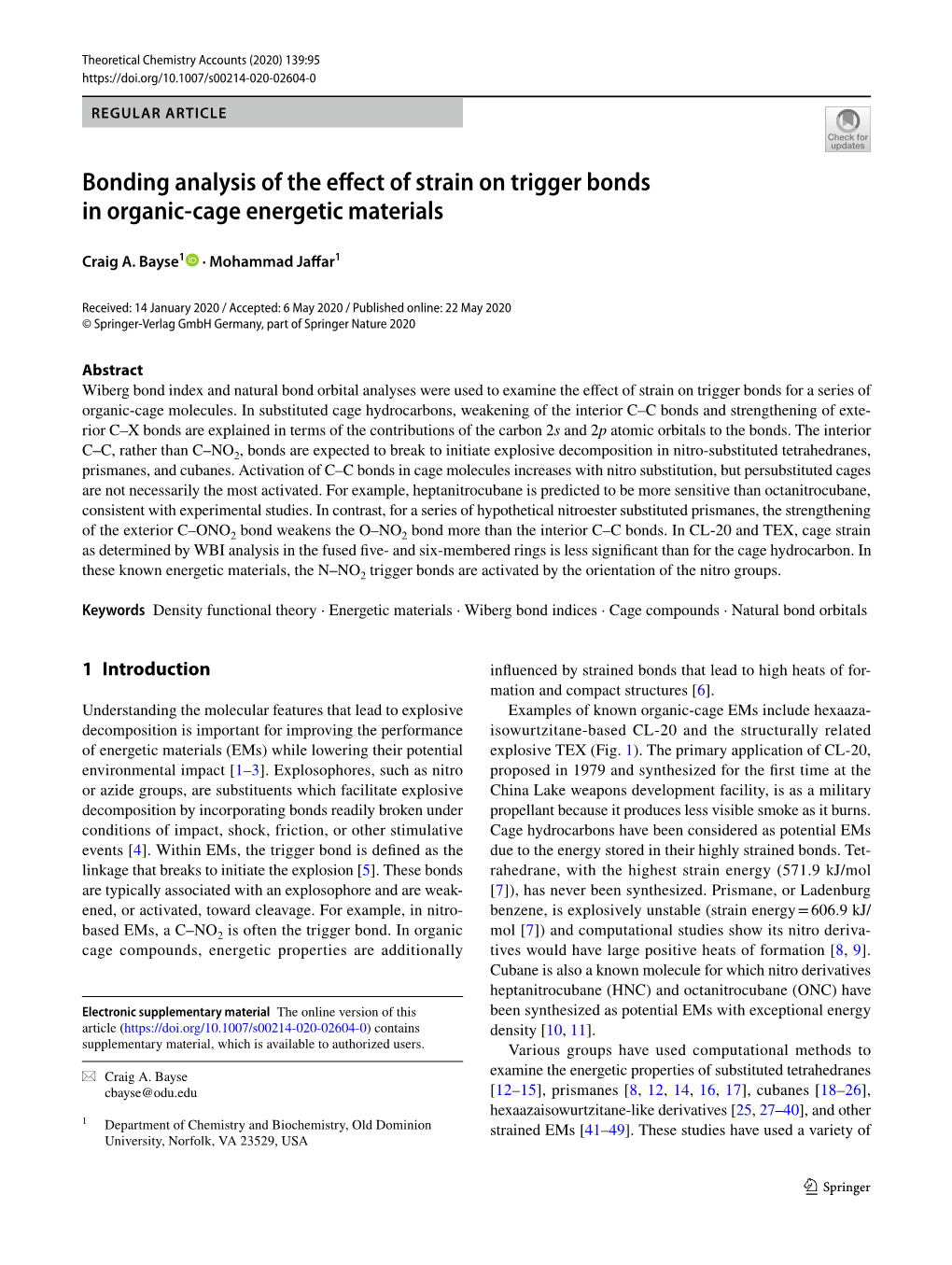 Bonding Analysis of the Effect of Strain on Trigger Bonds in Organic-Cage