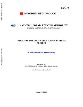 Regional Potable Water Supply Systems
