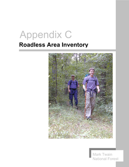 Appendix B Mark Twain National Forest, Forest Plan Roadless