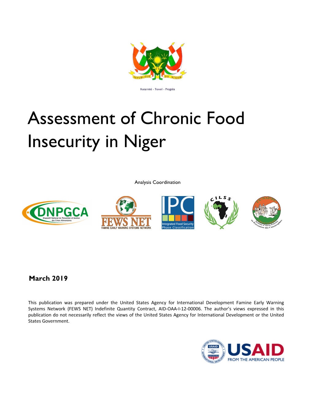 Assessment of Chronic Food Insecurity in Niger