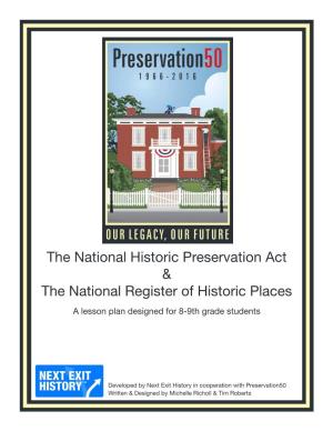 The National Historic Preservation Act & the National Register of Historic