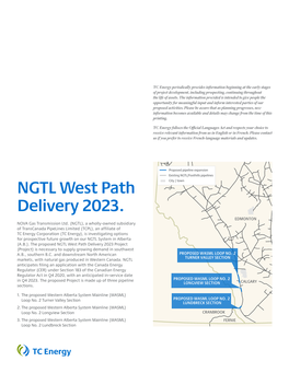 NGTL West Path Delivery 2023. EDMONTON NOVA Gas Transmission Ltd