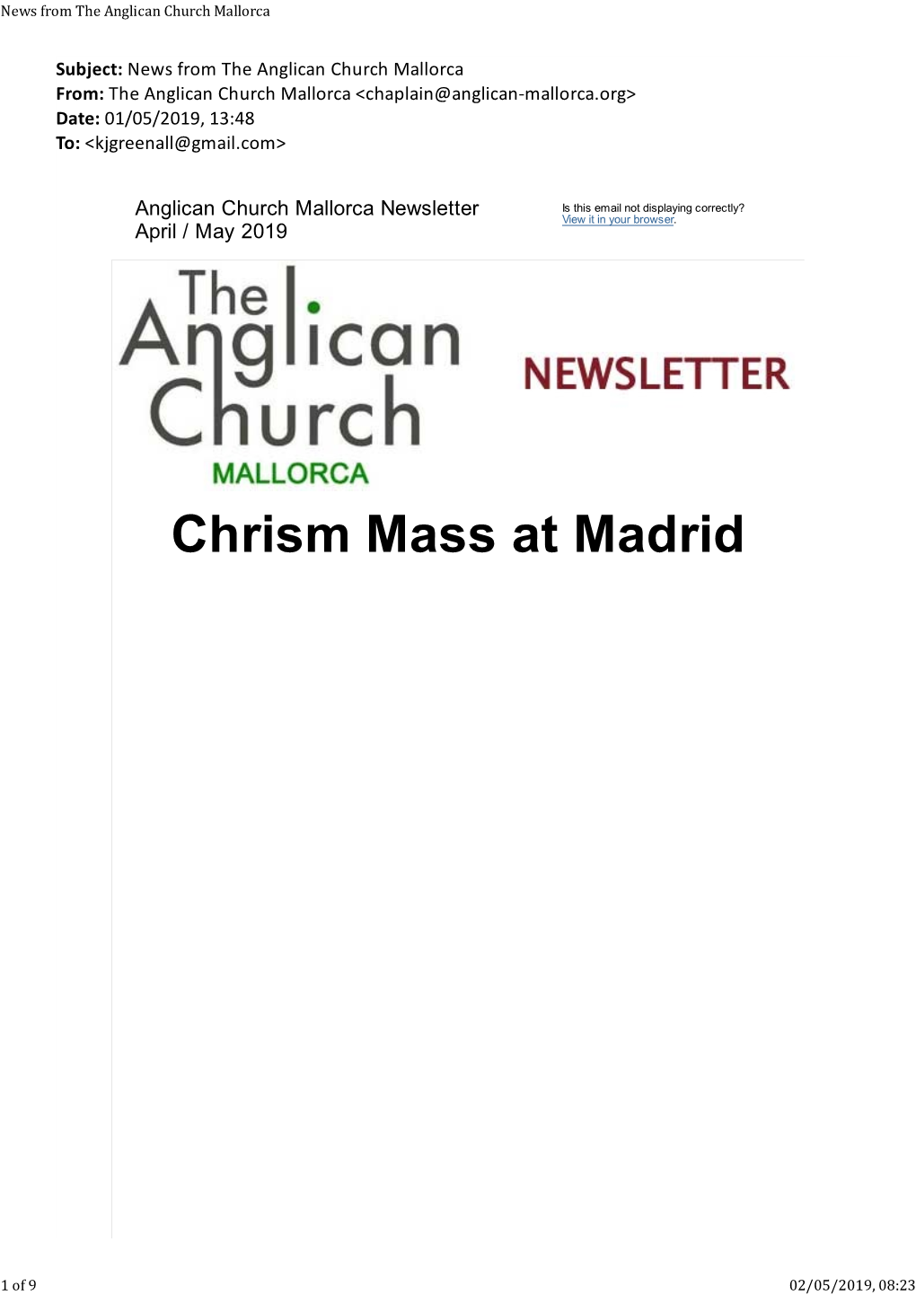 APR 2019 Newsletter