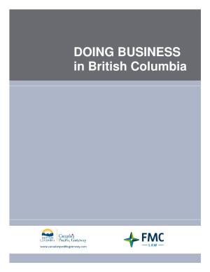 DOING BUSINESS in British Columbia