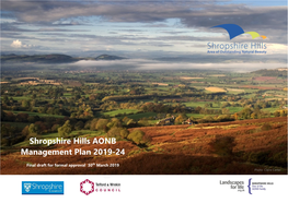 Shropshire Hills AONB Management Plan 2019-24