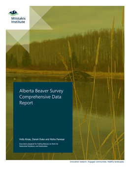 Alberta Beaver Survey Comprehensive Data Report