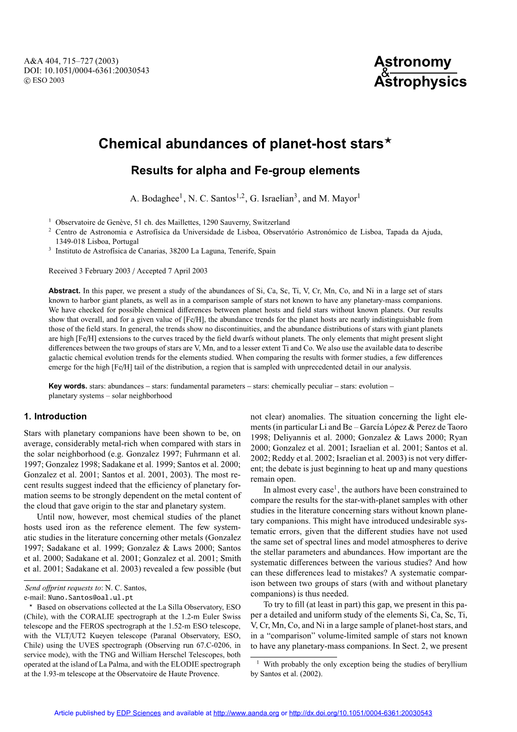 Chemical Abundances of Planet-Host Stars?