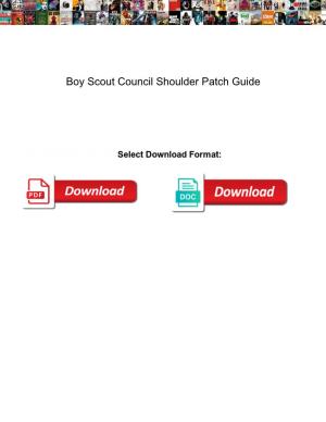 Boy Scout Council Shoulder Patch Guide