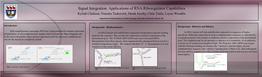 Signal Integration: Applications of RNA Riboregulator Capabilities Kyliah Clarkson, Natasha Tuskovich, Derek Jacoby, Chris Tuttle, Layne Woodfin