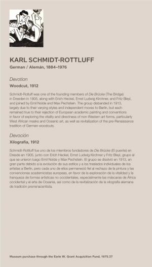 KARL SCHMIDT-ROTTLUFF German / Alemán, 1884–1976
