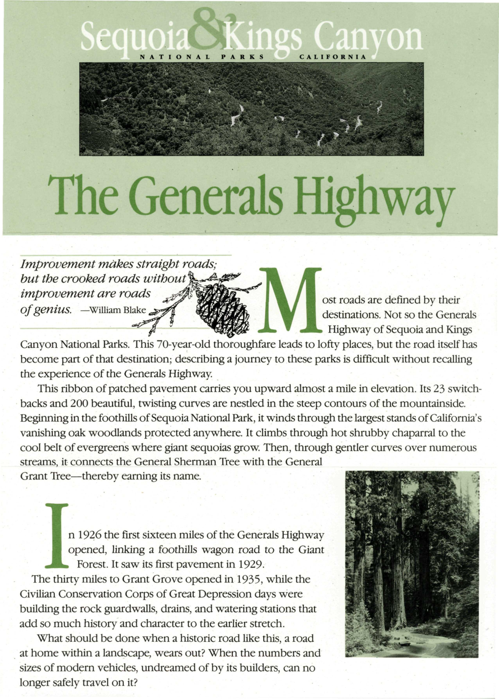 The Generals Highway