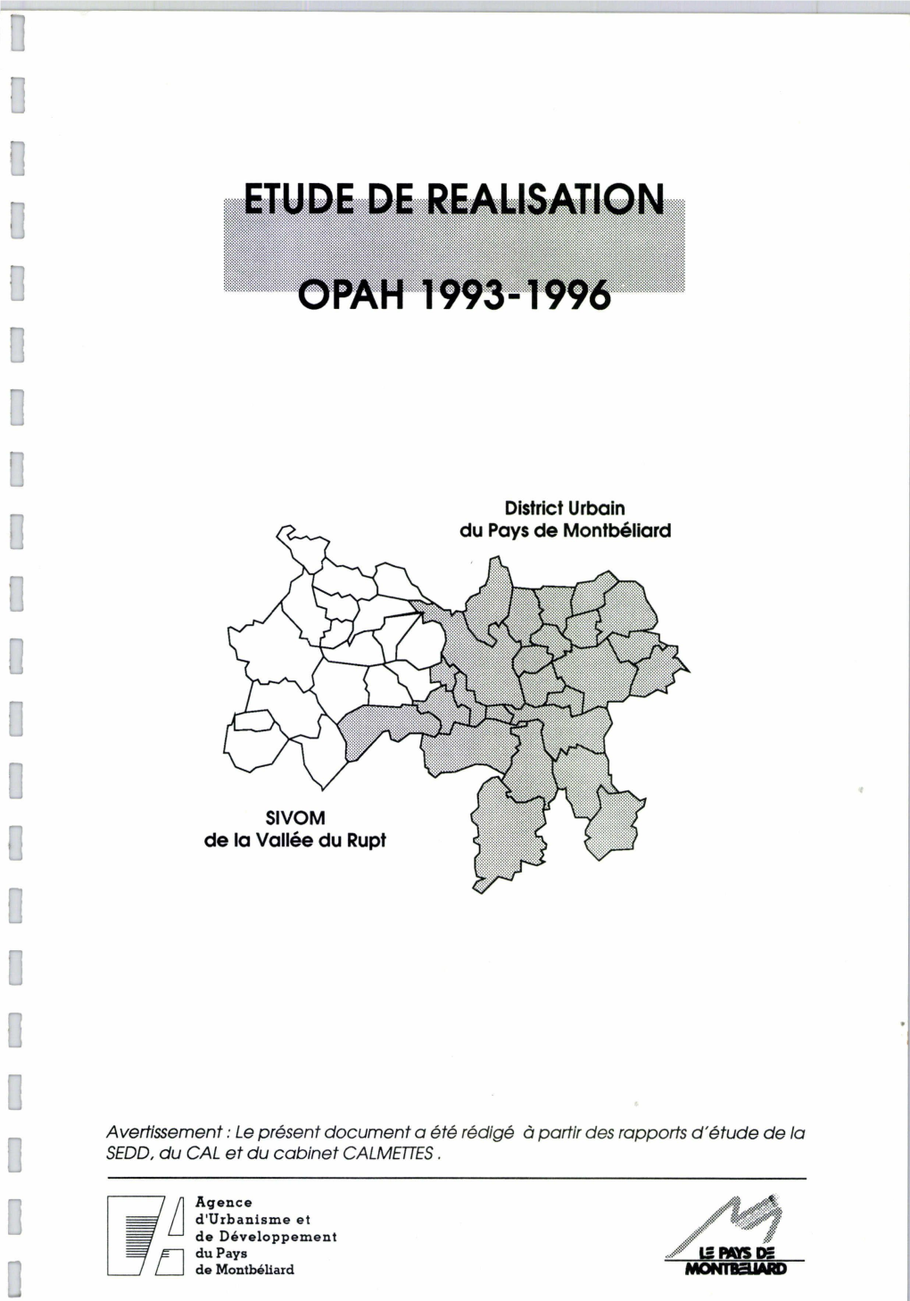 I Etude De Realisation Opah 1993-1996