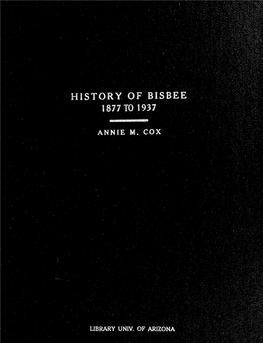 History-Of-Bisbee-1877-1937.Pdf, PDF, 8.17MB