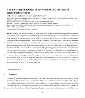 A Complete Representation of Uncertainties in Layer-Counted