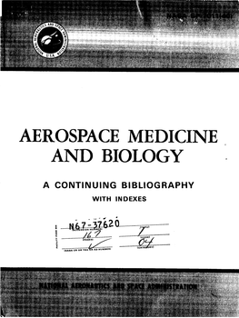 Aerospace Medic:Ine ,And Biology