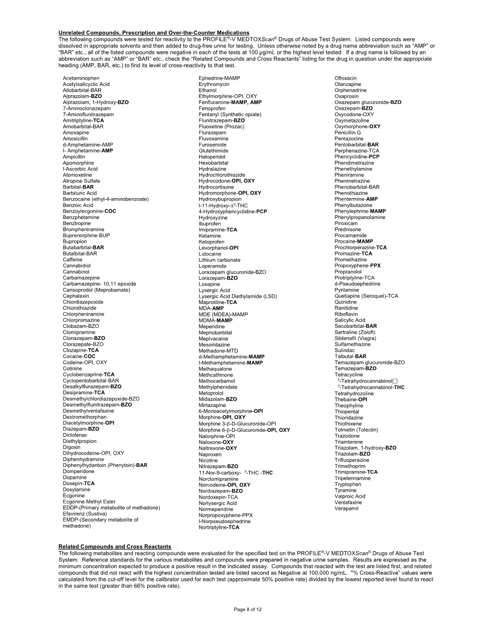 Medtox-cross-reactivity-table.pdf - Docslib