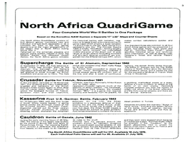 North Africa Quadrigame Four Complete World War II Battles in One Package