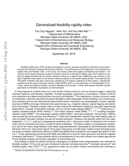 Generalized Flexibility-Rigidity Index