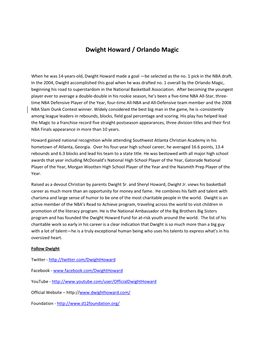 Dwight Howard / Orlando Magic
