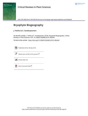 Bryophyte Biogeography