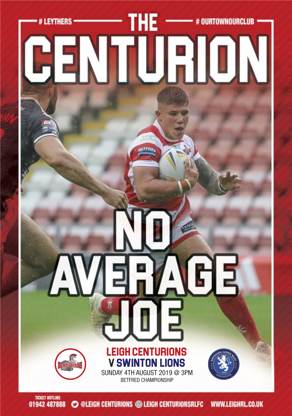 Leigh Centurions V SWINTON LIONS SUNDAY 4TH AUGUST 2019 @ 3PM BETFRED CHAMPIONSHIP FROM# LEYTHERS the TOP...# OURTOWNOURCLUB