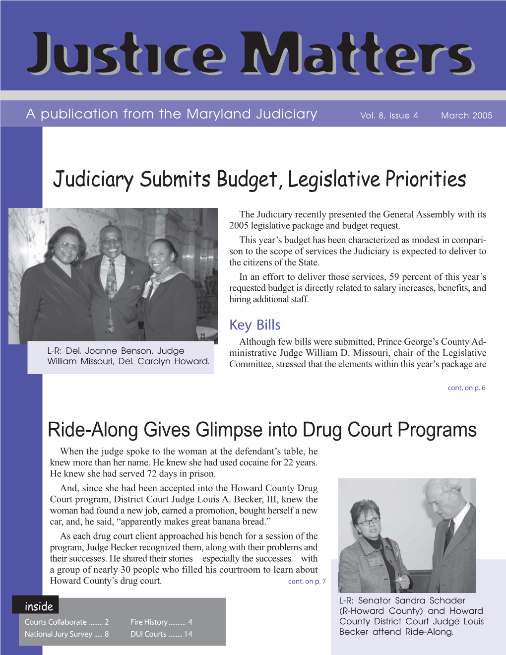 Judiciary Submits Budget, Legislative Priorities