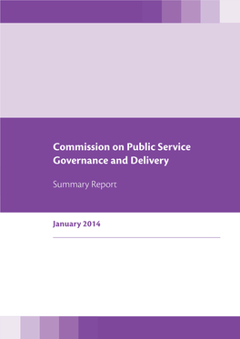 Commission on Public Service Governance and Delivery