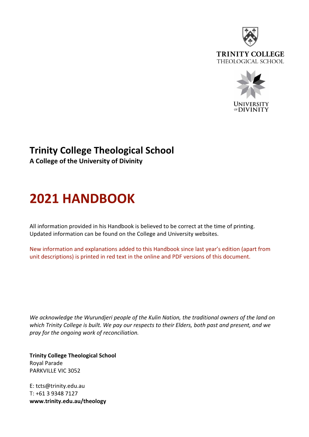 2021 Handbook