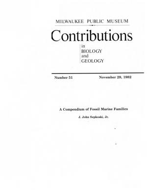 Contributions in BIOLOGY and GEOLOGY
