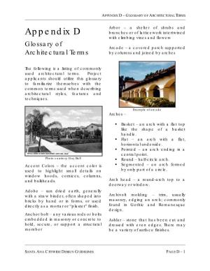 Appendix D – Glossary of Architectural Terms