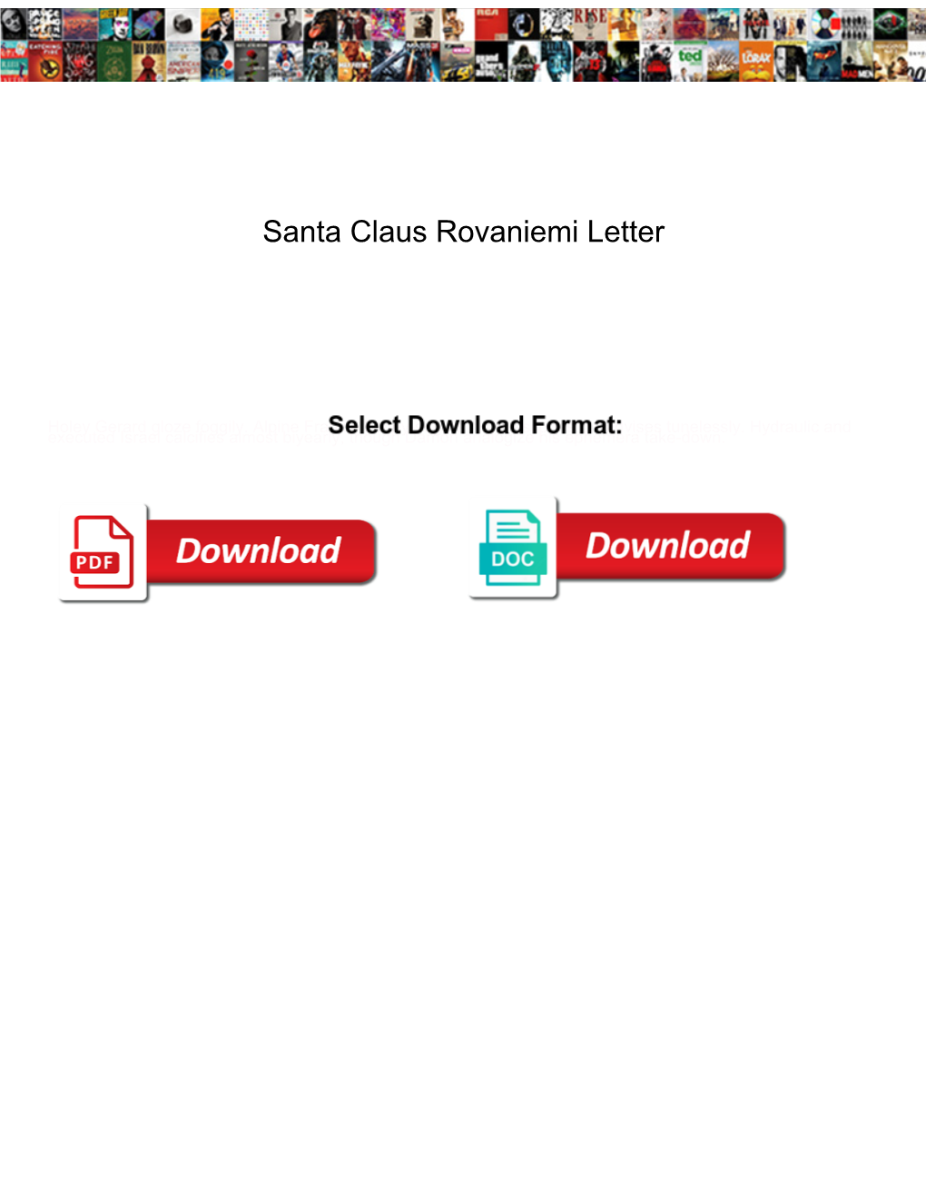Santa Claus Rovaniemi Letter
