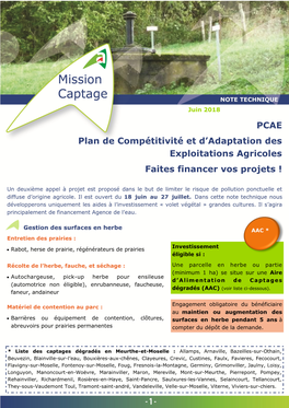 PCAE Plan De Compétitivité Et D'adaptation Des Exploitations