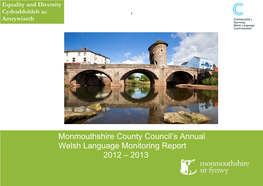 MCC Annual Welsh Language Monitoring Report 2012-2013