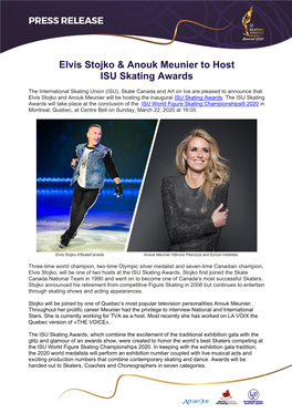 Elvis Stojko & Anouk Meunier to Host ISU Skating Awards